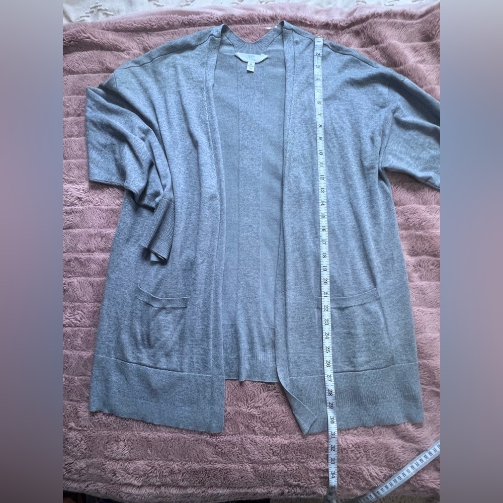 Time and Tru Light Gray Cardigan - Picture 2 of 4